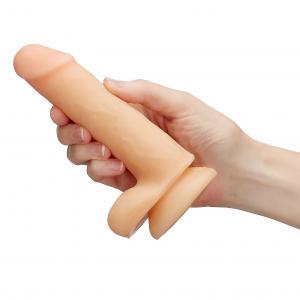Cloud 9 Dual Density Real Touch Dong 6 inches with Balls Beige Sex Toy Product