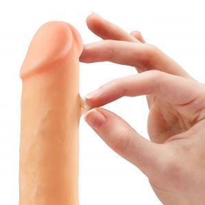 Cloud 9 Dual Density Real Touch Dong 6 inches with Balls Beige Sex Toy Product