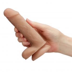 Cloud 9 Dual Density Real Touch Dong 6 inches with Balls Tan Sex Toy Product