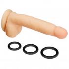 Cloud 9 Dual Density Real Touch 7 inches Dong with Balls Beige Sex Toy Product