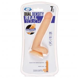 Cloud 9 Dual Density Real Touch 7 inches Dong with Balls Beige Sex Toy Product