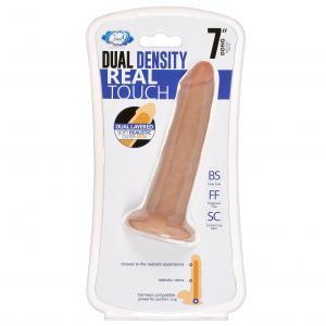 Cloud 9 Dual Density Real Touch 7 inches Dong without Balls Tan Sex Toy Product