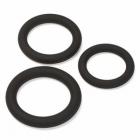 Cloud 9 Silicone C-rings 3 Pcs Black (bulk) Sex Toy Product