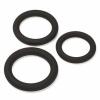 Cloud 9 Silicone C-rings 3 Pcs Black (bulk) Sex Toy Product Image 1