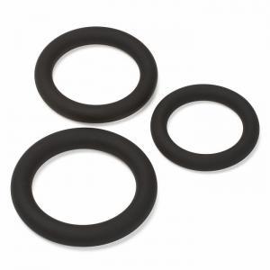 Cloud 9 Pro Sensual Silicone Cock Ring 3 Pack Black  Sex Toy Product