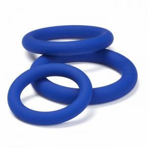 Cloud 9 Pro Sensual Silicone Cock Ring 3 Pack Blue  Sex Toy Product