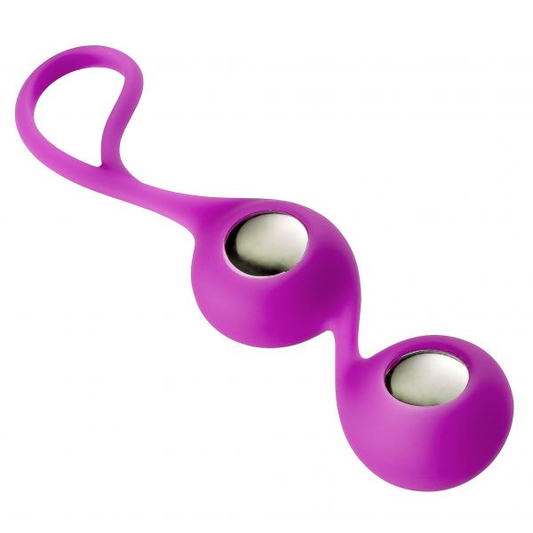 Duo Kegel Balls Purple with Sleeve Sex Toy Product