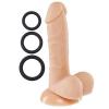 Pro Sensual Premium Silicone Dong 6 inch with 3 C-Rings Beige Sex Toy Product Image 1