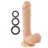 Pro Sensual Premium Silicone Dong Beige 8 inches with 3 C-Rings Sex Toy Product Image 1