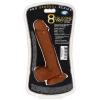 Pro Sensual Premium Silicone Dong Brown 8 inches with 3 C-Rings Sex Toy Product Image 3