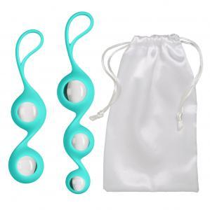 Cloud 9 Health & Wellness Borosilicate Kegel Training Set - Teal Sex Toy Product