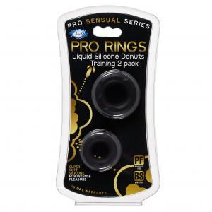 Cloud 9 Pro Rings Liquid Silicone Donuts 2 Pack Black Sex Toy Product
