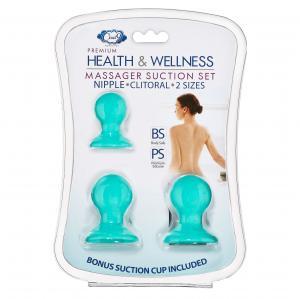 Cloud 9 Health & Wellness Nipple & Clitoral Massager Suction Set Teal Sex Toy Product