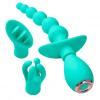 Cloud 9 Health & Wellness Anal Clitoral & Nipple Massager Kit Teal Sex Toy Product Image 1
