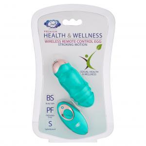 Cloud 9 Health & Wellness Wireless Remote Control Egg W/ Stroking Motion Teal Sex Toy Product