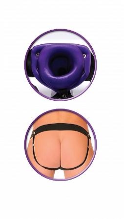 Fetish Fantasy For Him Or Her Vibrating Hollow Strap-on Purple Sex Toy Product