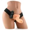 6" Vibrating Hollow Strap On - Beige	 Sex Toy Product Image 1