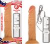 All American Whopper Vibrating 8 inches Dildo Beige Sex Toy Product Image 2