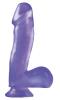 Basix Rubber Works 6.5 inches Dong With Suction Cup Purple Sex Toy Product Image 1