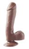 Basix Rubber Works - 7.5in. Dong Suction Cup Brown  Sex Toy Product Image 1