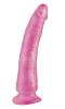 Basix Rubber Slim 7 inches Dong Suction Cup Pink  Sex Toy Product Image 1
