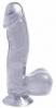 Basix Rubber Works 6.5 inches Dong With Suction Cup Clear Sex Toy Product Image 1