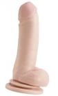 Basix Rubber 8 inches Dong Suction Cup Beige Sex Toy Product