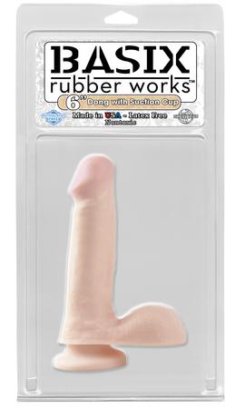 Basix Rubber Works 6 Inch Dong - Beige Sex Toy Product