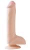 Basix Rubber 8 inches Dong With Suction Cup Beige  Sex Toy Product Image 1