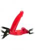 Double Penetrator Strap-On Cock Ring Red Sex Toy Product Image 1