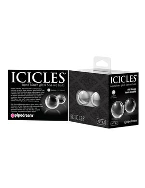 Icicles No 42 Medium Glass Ben Wa Balls Clear Sex Toy Product