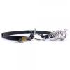 Chastity Belt with Lock Steel Black Sex Toy Product Image 2