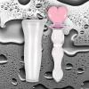 Crystal Heart Of Glass Wand and Vase - Pink	 Sex Toy Product Image 2