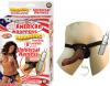 Real Skin Afro American Whoppers Vibrating 8 Inch Dong With Harness - Brown	 Sex Toy Product Image 2