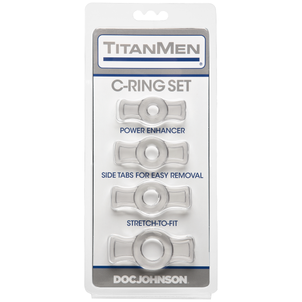 Titanmen Cock Ring Set Clear Sex Toy Product