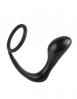 Ass-Gasm Silicone Cockring Plug - Black Sex Toy Product Image 2