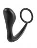 Ass-Gasm Silicone Cockring Plug - Black Sex Toy Product Image 1