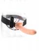 Vibrating Hollow Strap On 8 Inch - Beige	 Sex Toy Product Image 1