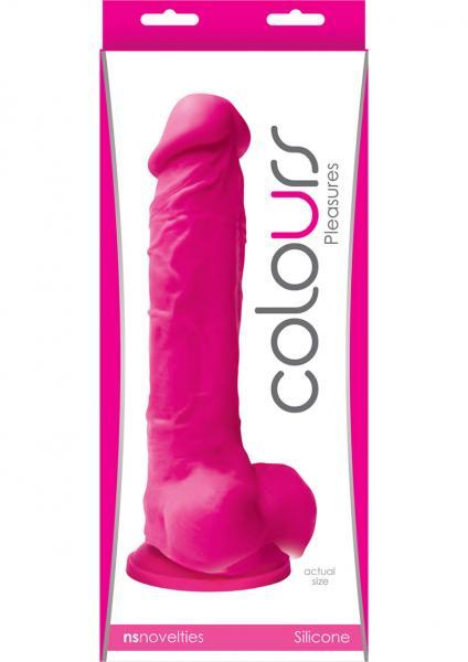 Colours Pleasures 8 inches Silicone Dildo - Pink	 Sex Toy Product