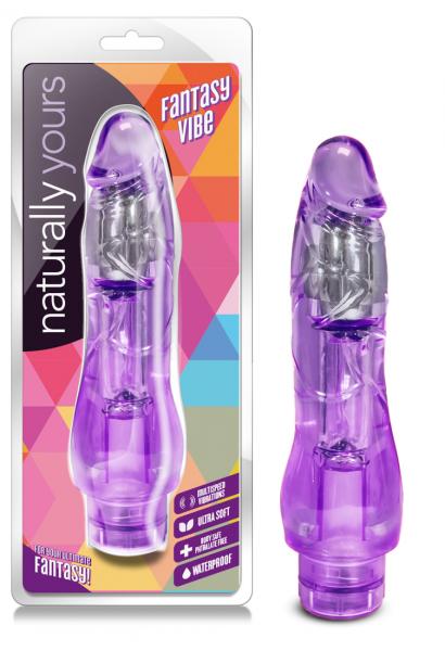 Fantasy Vibe 8.5 inches Vibrating Dildo Purple Sex Toy Product