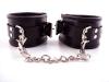 Rouge Padded Leather Wrist Cuffs Black Sex Toy Product Image 3