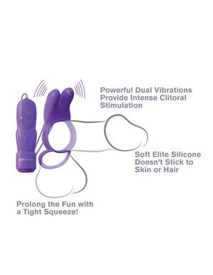 Fantasy C-Ringz Twin Teazer Rabbit Ring Purple Sex Toy Product