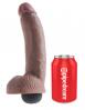 King Cock 9 inches Squirting Dildo Brown Sex Toy Product Image 3