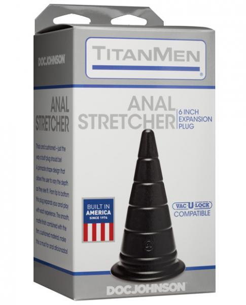 Titanmen Anal Stretcher 6 Inches Expansion Plug Black Sex Toy Product