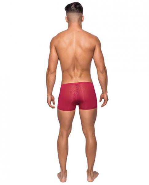 Seamless Sleek Shorts Sheer Pouch Wine Medium Sex Toy Product