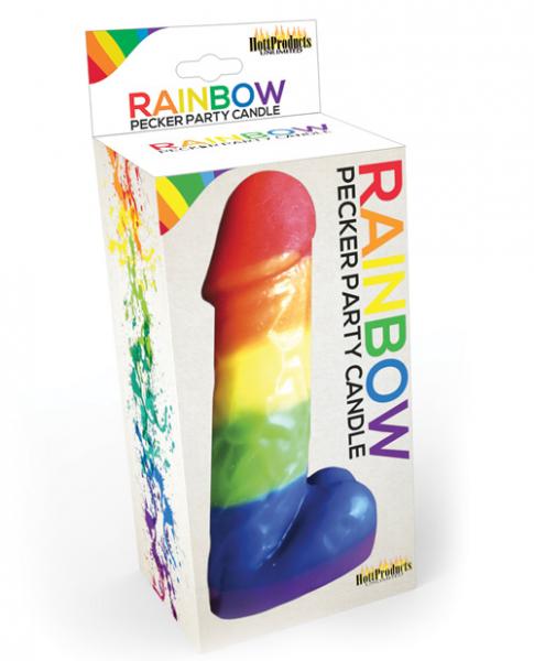 Rainbow Pecker Party Candle 7 inches Sex Toy Product