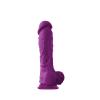 Coloursoft 8 inches Soft Dildo Purple Sex Toy Product Image 1