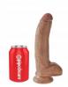 King Cock 9 inches Cock with Balls Tan Dildo Sex Toy Product Image 4
