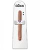 King Cock 12 inches Slim Double Dildo Tan Sex Toy Product Image 4