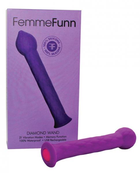 Femmefunn Diamond Wand Vibrator Purple Sex Toy Product